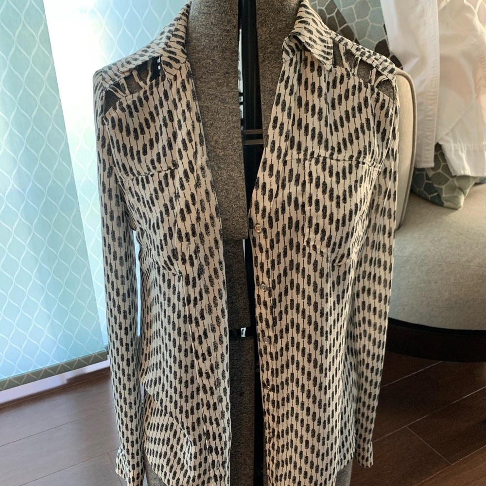 Black & White Blouse